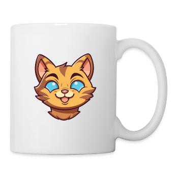 Havanna Braune Katze Karikatur Aquarell Illustration - Tasse - Weiß - Rechts