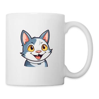 European Shorthair Cat Cartoon Watercolor Clipart - Mug - white - Right