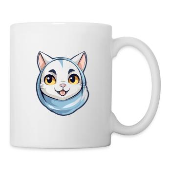Arabian Mau Cat Cartoon Watercolor Illustration - Mug - white - Right