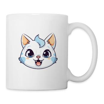 Foldex Katze Karikatur Aquarell Illustration - Tasse - Weiß - Rechts