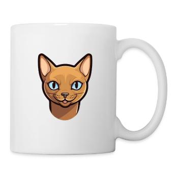 European Burmese Cat Cartoon Watercolor Clipart - Mug - white - Right