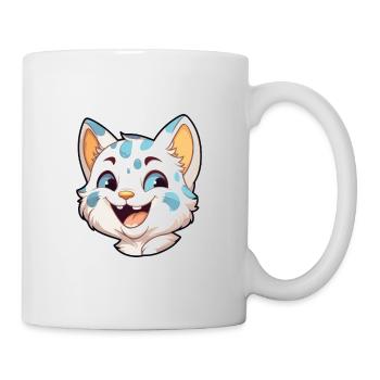 Australische gefleckte Nebelkatze Karikatur Aquarell Kunst - Tasse - Weiß - Rechts