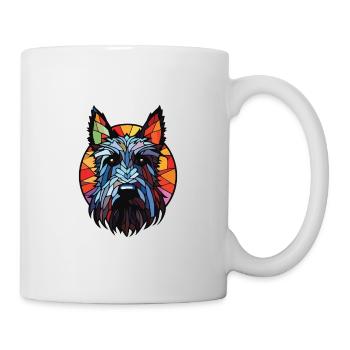 Scottish Terrier Dog Breed Watercolor Illustration - Mug - white - Right