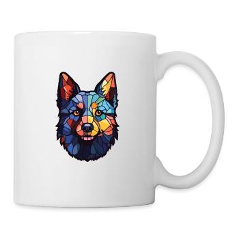 Schipperke chien race aquarelle verre Illustration - Mug blanc - blanc - Droite