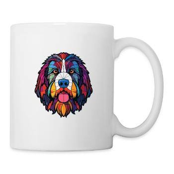 Schapendoes race chien aquarelle illustration - Mug blanc - blanc - Droite
