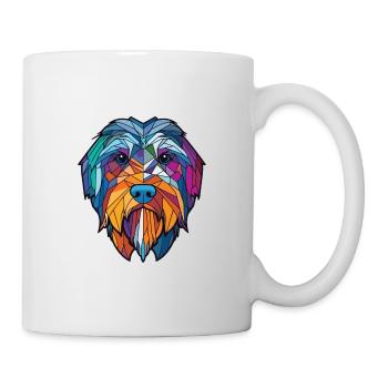 Schapendoes race chien aquarelle illustration - Mug blanc - blanc - Droite