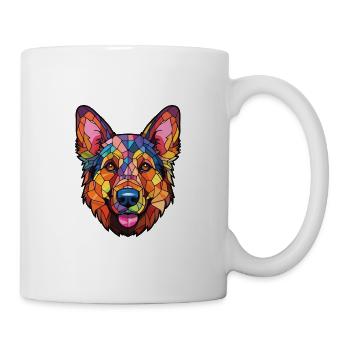 Saarlooswolfhond Hunderasse Aquarell Illustration - Tasse - Weiß - Rechts