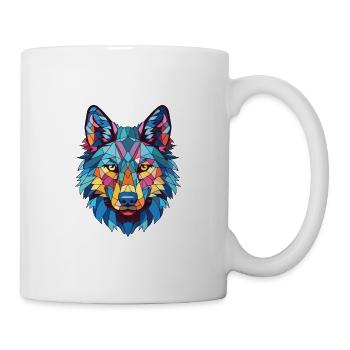 Saarloos Wolfhund Hunderasse Aquarell Illustration - Tasse - Weiß - Rechts