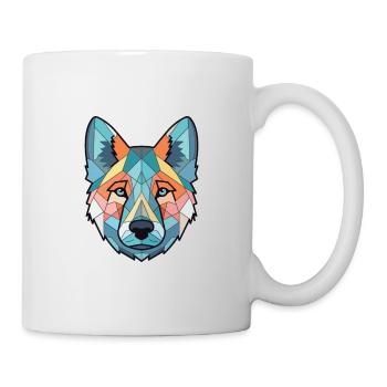 Norwegischer Elchhund Hunderasse buntes Aquarell - Tasse - Weiß - Rechts