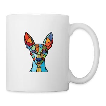 Mexican Hairless Dog Breed Watercolor Illustration - Mug - white - Right