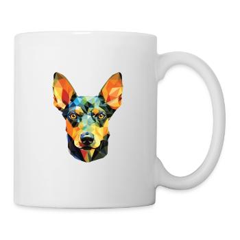 Manchester Terrier chien race aquarelle colorée - Mug blanc - blanc - Droite