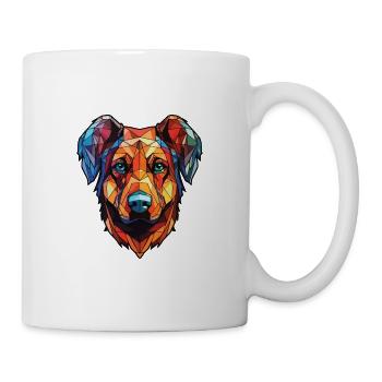 Laufhund Hunderasse Aquarell Glas Illustration - Tasse - Weiß - Rechts