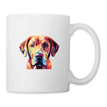 Labrador Retriever Hund Rasse buntes Aquarell - Tasse - Weiß - Rechts