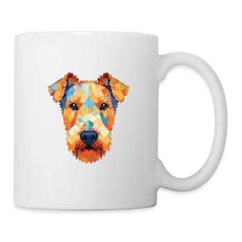 Lakeland Terrier chien race aquarelle Illustration - Mug blanc - blanc - Droite