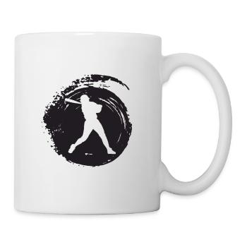 Baseball Pitcher Softball Bat - Mug - white - Right