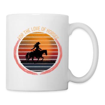 Woman on horseback. - Mug - white - Right