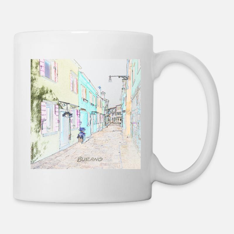 Burano, Venise, Italie - Mug blanc - blanc