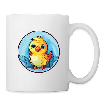 Chick Colorful Watercolor Animal Pet Illustration - Mug - white - Right