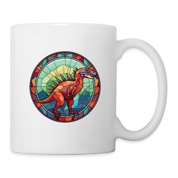 Illustration animale aquarelle colorée de dinosaure - Mug blanc - blanc - Droite