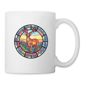 Deer Colorful Watercolor Animal Pet Illustration - Mug - white - Right