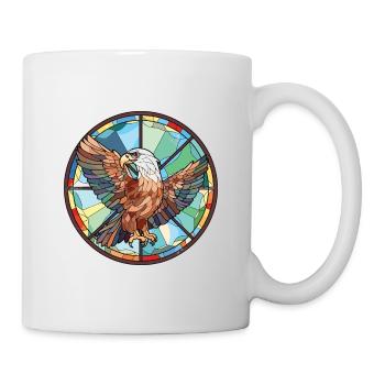 Eagle Colorful Watercolor Animal Pet Illustration - Mug - white - Right
