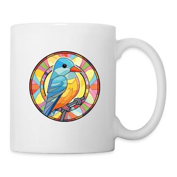 Oiseau Aquarelle Colorée Animal Illustration D’animaux De Compagnie - Mug blanc - blanc - Droite