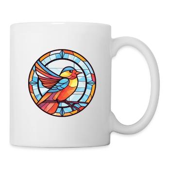 Oiseau Aquarelle Colorée Animal Illustration D’animaux De Compagnie - Mug blanc - blanc - Droite