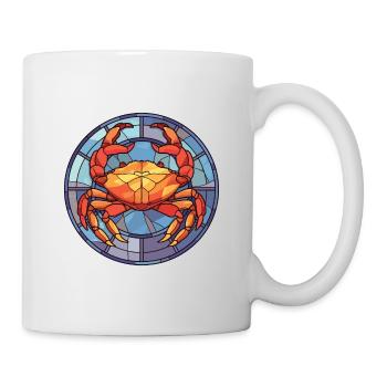 Crab Colorful Watercolor Animal Pet Illustration - Mug - white - Right