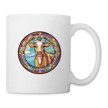 Vache Aquarelle Colorée Animal Illustration D’animaux De Compagnie - Mug blanc - blanc - Droite