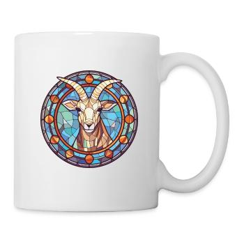 Goat Colorful Watercolor Animal Pet Illustration - Mug - white - Right