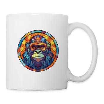 Gorille coloré aquarelle Animal Illustration - Mug blanc - blanc - Droite