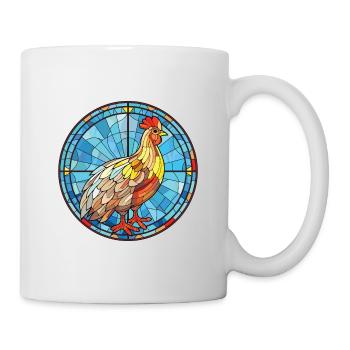 Poule aquarelle colorée Animal animal de compagnie Illustration - Mug blanc - blanc - Droite