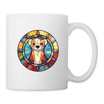 Ferret Colorful Watercolor Animal Pet Illustration - Mug - white - Right
