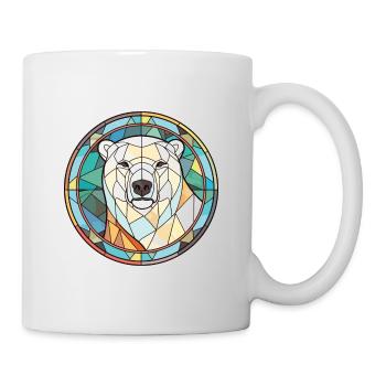 Illustration animale aquarelle colorée ours polaire - Mug blanc - blanc - Droite