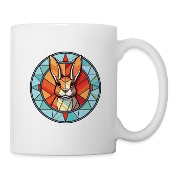 Lapin Coloré Aquarelle Animal Animal De Compagnie Illustration - Mug blanc - blanc - Droite