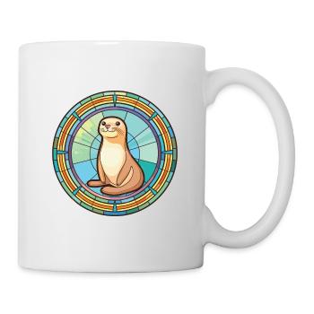 Seal Colorful Watercolor Animal Pet Illustration - Mug - white - Right