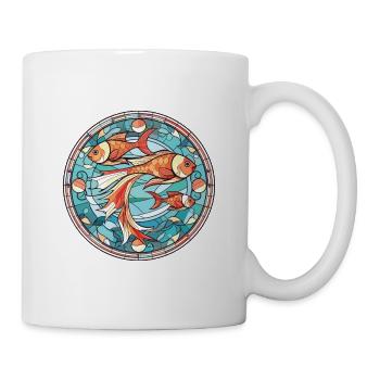 Fish Colorful Watercolor Animal Pet Illustration - Mug - white - Right