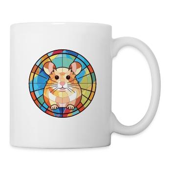Hamster Colorful Watercolor Animal Illustration - Mug - white - Right
