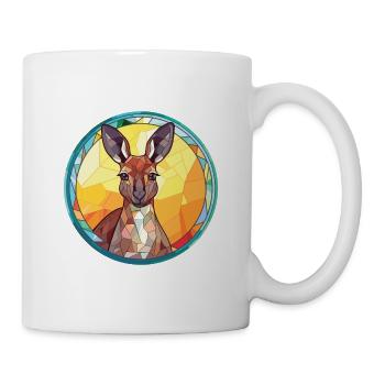 Kangourou coloré aquarelle Animal Illustration - Mug blanc - blanc - Droite