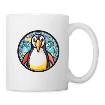 Penguin Colorful Watercolor Animal Illustration - Mug - white - Right