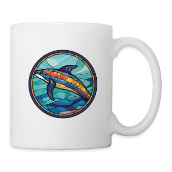Whale Colorful Watercolor Animal Pet Illustration - Mug - white - Right