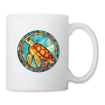 Turtle Colorful Watercolor Animal Pet Illustration - Mug - white - Right