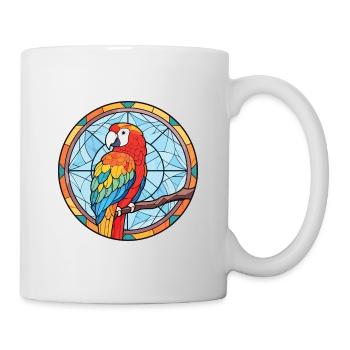 Parrot Colorful Watercolor Animal Pet Illustration - Mug - white - Right