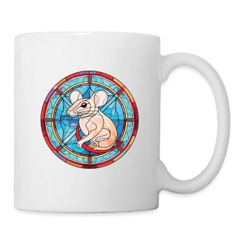 Rat Colorful Watercolor Animal Pet Illustration - Mug - white - Right