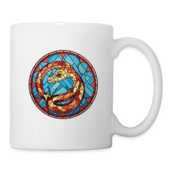 Snake Colorful Watercolor Animal Pet Illustration - Mug - white - Right