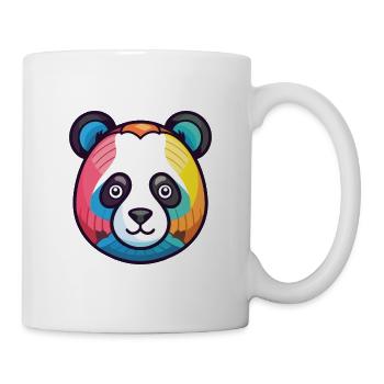 Panda Colorful Watercolor Animal Pet Illustration - Mug - white - Right