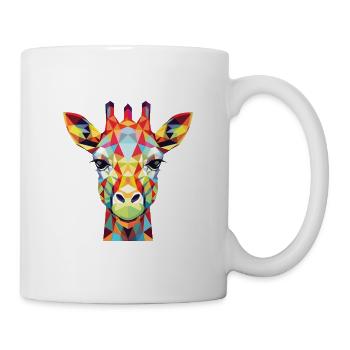 Bunte Aquarell-Tierillustration der Giraffe - Tasse - Weiß - Rechts