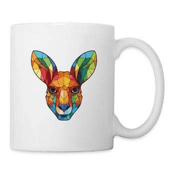 Kangourou coloré aquarelle Animal Illustration - Mug blanc - blanc - Droite