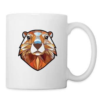 Murmeltier buntes Aquarell Tier Haustier Illustration - Tasse - Weiß - Rechts