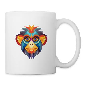 Singe ouistiti coloré aquarelle Animal Cartoon - Mug blanc - blanc - Droite